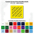 14"x14" Lemon Yellow Custom Printed Imported 100% Cotton Handkerchief